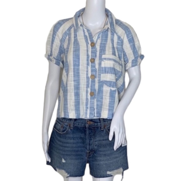 Free People Women’s Away At Sea Striped Top - Picture 3 of 11